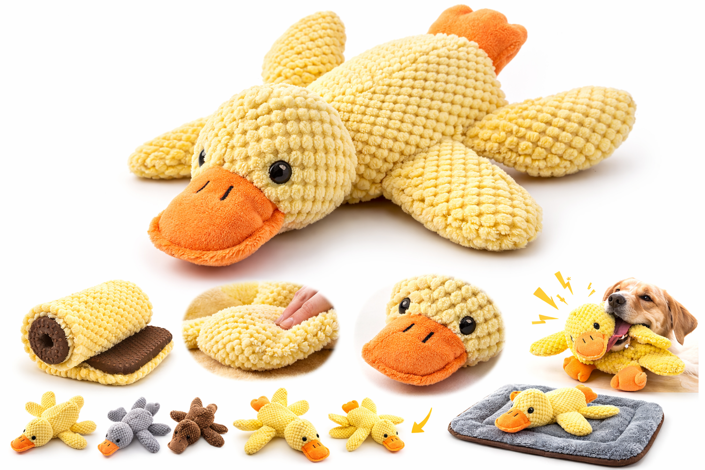 SleepDuck™ – Jouet Canard Apaisant & Résistant pour Chien